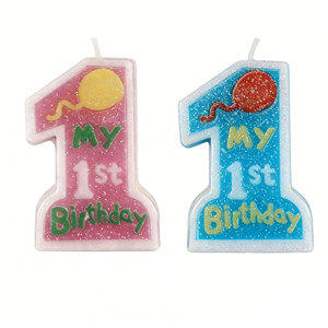 Bougie à paillettes « <span class=keywords><strong>Mon</strong></span> 1er <span class=keywords><strong>anniversaire</strong></span> » numéro 1 rose et bleue, pour la <span class=keywords><strong>d</strong></span>écoration de gâteau <span class=keywords><strong>d</strong></span>'<span class=keywords><strong>anniversaire</strong></span> des enfants - Product Image 1