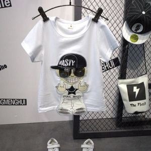 Vêtements pour enfants de haute qualité en gros, ensembles de vêtements, t-shirt court et short en jean pour enfants - Product Image 3