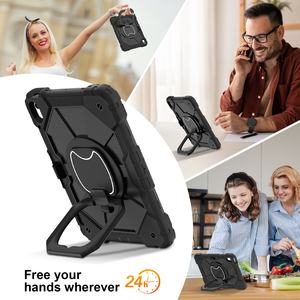 Étui robuste antichoc pour iPad Mini 6/7 8,7 pouces, Samsung Tab A7 Lite/9/11, Lenovo One K9, Redmi <span class=keywords><strong>Pad</strong></span> SE, avec rotation à 360 degrés - Product Image 3
