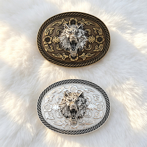 Boucle de ceinture personnalisée de luxe en alliage, style western vintage en forme de cœur, avec lettres dorées imprimées par transfert thermique - Product Image 3