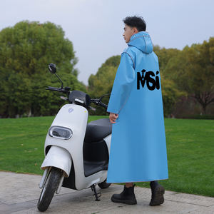 Customizável Estendido Solto Impermeável Adulto Unisex Espessado Poliéster <span class=keywords><strong>Raincoat</strong></span> com Ampla Capa Brim - Product Image 4