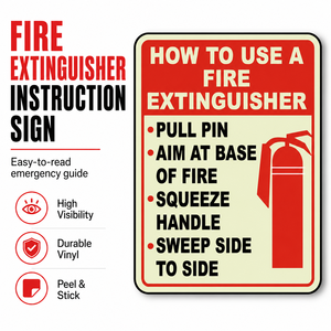 Señalización de Extintor de Incendios con Impresión UV Especializada, Etiqueta de Seguridad Luminosa que Brilla en la Oscuridad, Adhesivo de Advertencia de Seguridad Industrial - Product Image 3