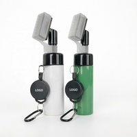 Brosse de nettoyage de clubs de golf de haute qualité, étanche, avec bouteille d'eau à pression, mousqueton rétractable et outil de nettoyage des rainures