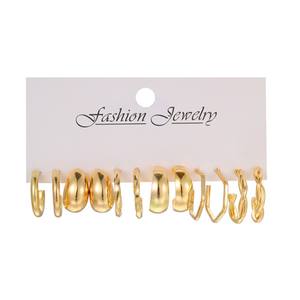 Parures de bijoux fantaisie plaquées or, boucles d'oreilles en alliage, design géométrique avec perles, bijoux de fête pour femmes - Product Image 4