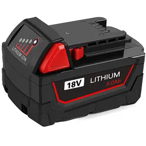 Batteria di ricambio per utensili elettrici 18V 5.0Ah agli ioni di litio per Kit Combo trapano elettrico a batteria Milwaukees