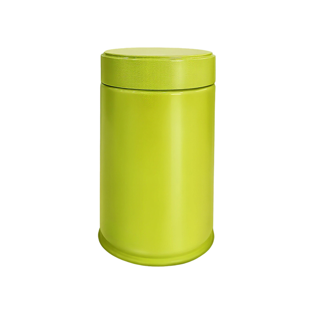Custom 73mm*120mm Matte Tea Matcha Tinplate Can Airtight Food Grade with Screw Cap