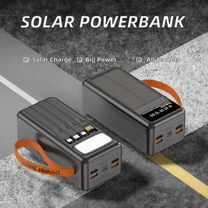 Banco de Energía <span class=keywords><strong>Solar</strong></span> de 50000 mAh con Carga Rápida, 4 Cables Integrados, Múltiples Salidas, Pantalla Digital, Portátil, para Viajes al Aire Libre - Product Image 2