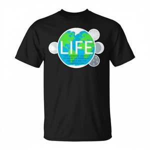 Camiseta LDS Plan Of Salvation con diseño Life Earth, color negro, talla para adultos - Product Image 2