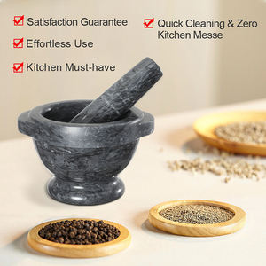 Vente en gros <span class=keywords><strong>de</strong></span> mortier et pilon en marbre <span class=keywords><strong>noir</strong></span> Natural House pour guacamole, herbes, épices et <span class=keywords><strong>ail</strong></span> - Product Image 3