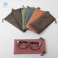 Pochette à cordon de serrage de haute qualité pour lunettes, sac souple en PU pour emballage de lunettes de soleil
