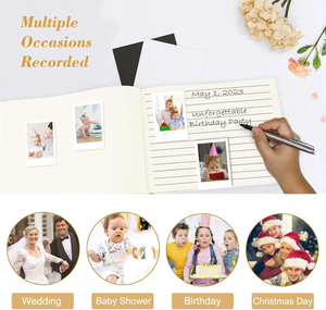 Álbum DE FOTOS 4x6 con cubierta de PU PP Logotipo de impresión personalizado <span class=keywords><strong>para</strong></span> fotos de vacaciones de bebé de aniversario de boda familiar - Product Image 2