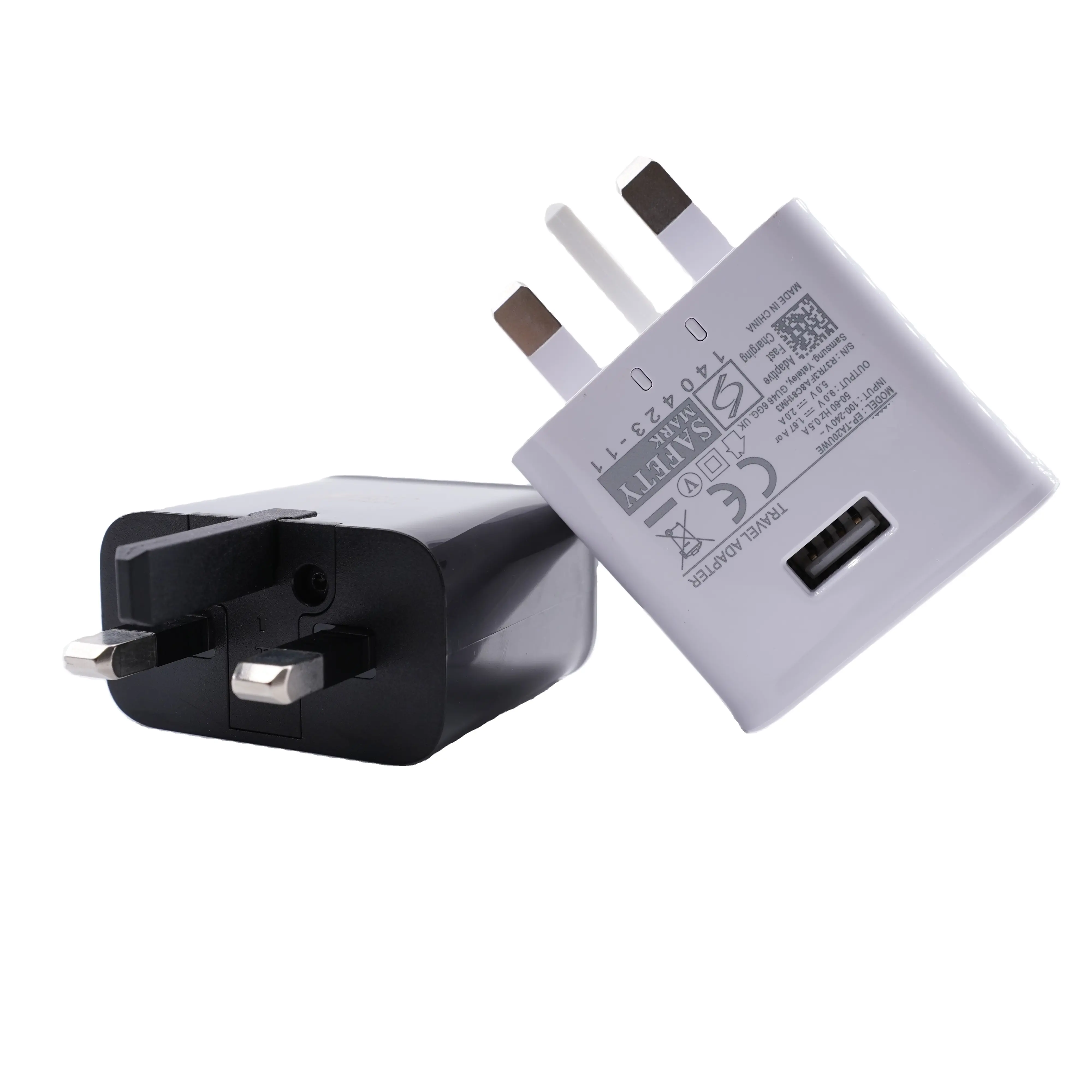 UK 3 Pin 2 Amp 15W Fast Mains Charger Micro USB Cable In White For Samsung