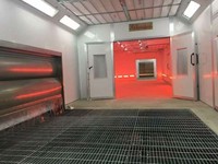 Cabine de peinture à rideau d'eau industrielle pour produits en bois avec système de séchage électrique