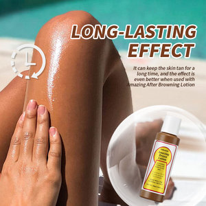 Crema Corporal Hidratante Orgánica al por Mayor, Bronceador de Piel Medio a Oscuro para Cuerpo y Rostro, <span class=keywords><strong>Autobronceador</strong></span> para Exteriores y Solárium, Loción Bronceadora Increíble - Product Image 3