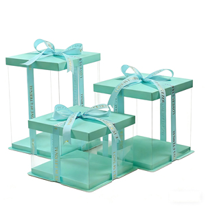 Boîtes à gâteaux transparentes en gros pour gâteaux d'anniversaire et boîtes alimentaires pliables avec impression, gaufrage et marquage à chaud - Product Image 5