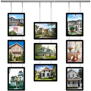 Cadre d'affichage rectangulaire double face <span class=keywords><strong>pour</strong></span> intérieur, support de panneau LED <span class=keywords><strong>pour</strong></span> affichage de bien immobilier, boîte lumineuse suspendue <span class=keywords><strong>pour</strong></span> <span class=keywords><strong>vitrine</strong></span> - Product Image 3