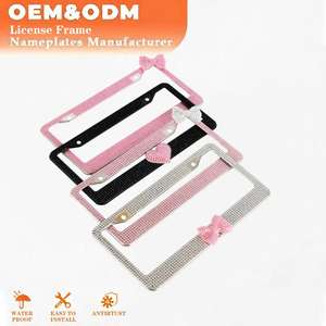 Держатель для автомобильного номерного знака с кристаллами и стразами, рамка для номерного знака автомобиля - Product Image 1