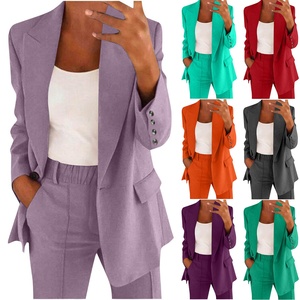 Conjunto de Traje para <span class=keywords><strong>Mujer</strong></span>, Primavera-Verano 2026, Estilo Europeo y Americano, Chaqueta Elegante con Solapa y Corte Entallado para Oficina - Product Image 3