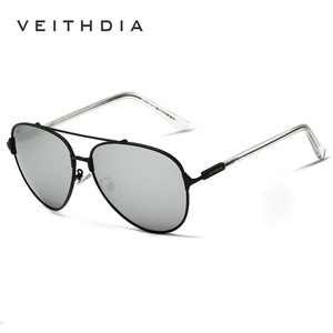 Veithdia Men's Aviator Sunglasses Polarized UV400 Metal <b>Frame</b> TAC Lens Type 3 Sunshades - Product Image 3