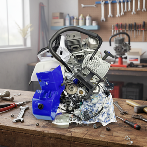 Kit complet de pièces de rechange bleues pour tronçonneuse MS880 D0100HEDY7U, compatible avec le moteur, le carter et le vilebrequin - Product Image 3