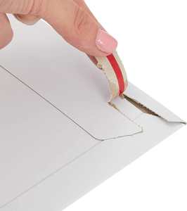 <span class=keywords><strong>Enveloppes</strong></span> rigides personnalisées avec logo, en carton, avec ruban adhésif double face et bande rouge facile pour l'expédition - Product Image 5