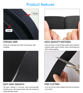 Bán Buôn Đen Nylon Vòng Đàn Hồi Un-Napped Hooks Cho May Làm Tùy Chỉnh Đàn Hồi Dây Thắt Lưng/Thể Thao Loạt Sản Phẩm - Product Image 4