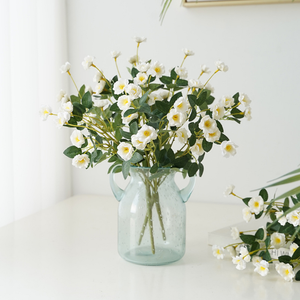 Bouquet de mini roses artificielles réalistes pour la <span class=keywords><strong>d</strong></span>écoration de table <span class=keywords><strong>d</strong></span>'entrée, accessoire de photographie - Product Image 3
