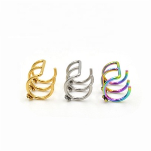 Anneaux de lèvre en acier inoxydable 316L, <span class=keywords><strong>faux</strong></span> anneaux de lèvre, styles multiples, <span class=keywords><strong>labret</strong></span>, clip pour le nez, <span class=keywords><strong>faux</strong></span> piercing, <span class=keywords><strong>anneau</strong></span> de lèvre - Product Image 1