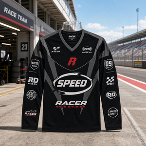 Maillot de motocross unisexe personnalisé à manches longues en mesh pour la course, haut de streetwear pour la moto - Product Image 2