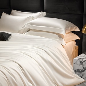 Drap-<span class=keywords><strong>housse</strong></span> blanc en lyocell et coton de haute qualité, rafraîchissant et respirant, avec élastique 360° et poches profondes, <span class=keywords><strong>housse</strong></span> de <span class=keywords><strong>matelas</strong></span> douce et soyeuse, ensemble de literie - Product Image 5