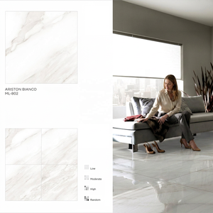 Azulejos de Porcelana Pulida y Esmaltada Ari Stone Bianco 800x800mm, Colección Piedra Blanca para Pisos de Hoteles - Product Image 1