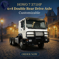 Tête de tracteur HOWO 371HP 6x4 Euro II Euro III personnalisable à double entraînement, force motrice principale pour semi-remorque minier