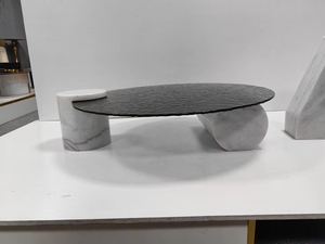 Nouvelle <span class=keywords><strong>table</strong></span> <span class=keywords><strong>basse</strong></span> ronde en verre <span class=keywords><strong>Table</strong></span> <span class=keywords><strong>basse</strong></span> pivotante ronde Tables basses rondes antiques - Product Image 5