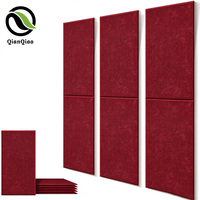 Panel Akustik Modular PET QQ Manufacturer OEM 60x120 cm, Ramah Lingkungan, Peredam Suara, untuk Dinding Auditorium dan Aula