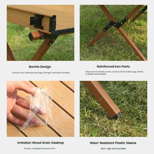 Produits très vendus <span class=keywords><strong>Table</strong></span> de pique-nique pliable pour le <span class=keywords><strong>camping</strong></span> <span class=keywords><strong>Table</strong></span> de jardin d'extérieur <span class=keywords><strong>Table</strong></span> à manger portable en alliage d'aluminium pliable - Product Image 6