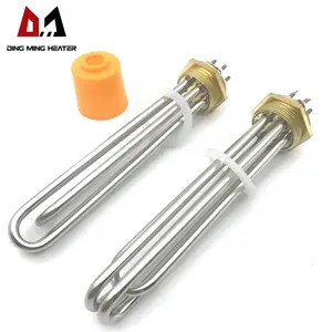 2KW 3KW 6KW 9KW Immersed Solar Heater Water Heating Element With 1 1/4"bsp Brass Thread Tubular Heater For Solar Panel