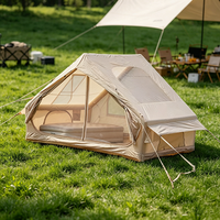 Tente de camping gonflable grande capacité 3-6 personnes, ouverture rapide, 6.3m, une porte, une chambre, grand hublot, imperméable et coupe-vent