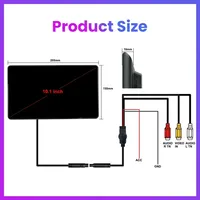 Écran de moniteur d'appuie-tête de voiture 10,1 pouces, tablette Android IPS, écran tactile, lecteur vidéo et musique pour siège arrière, CarPlay, WiFi, FM, 2G, 32G