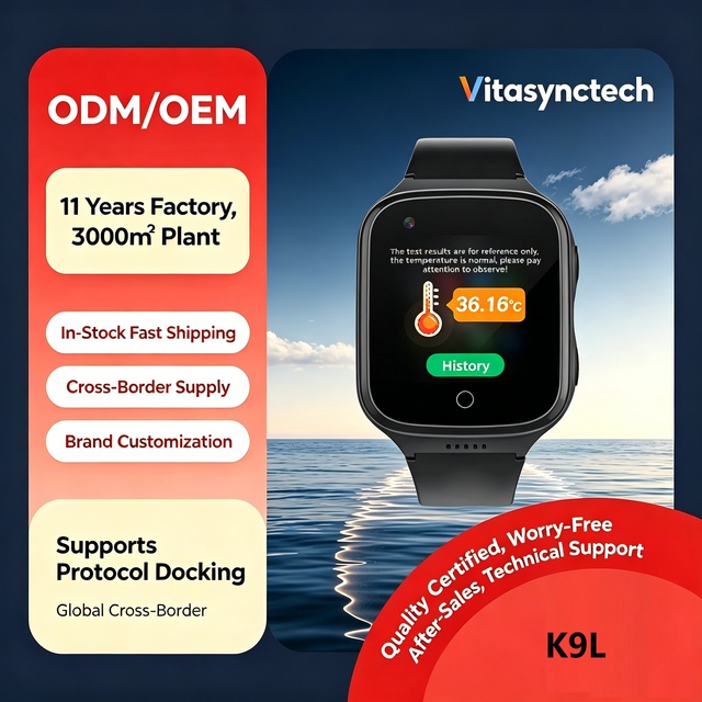 4G GPS Smartwatch Seniors All-Network Compatible Silicone Gel Band Heart Rate Temperature Monitoring Tracking Locator 2MP Camera