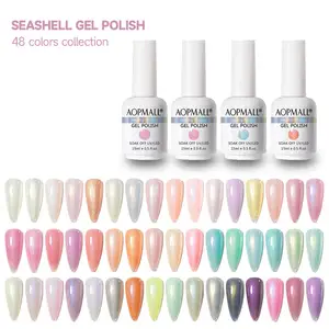 Aopmall nhãn hiệu riêng mới phổ biến 48 màu sắc Seashell Gel Polish Set Bộ sưu tập lâu dài gel sơn móng tay