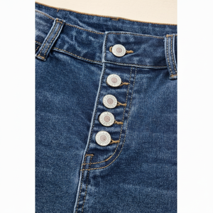 Sidefeel, pantalones vaqueros acampanados de cintura alta para mujer, pantalones de campana elásticos, pantalones de mezclilla con costura lateral de pierna ancha, estilo callejero transpirable - Product Image 1