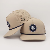 Gorras Deportivas Impermeables de PVC con Parche de Goma, Personalizadas al por Mayor, de 5 Paneles con Perforaciones Láser, Gorra de Béisbol de Alto Rendimiento para Atletas de Rugby y Fútbol