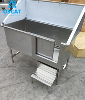 OSCAT équipement vétérinaire EURPET acier inoxydable professionnel chien toilettage baignoire grand luxe intérieur Pet baignoires Pet toilettage baignoire