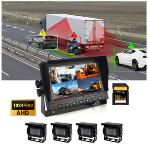 Màn hình <span class=keywords><strong>camera</strong></span> DVR 7 inch cho xe tải/ô tô, hệ thống <span class=keywords><strong>camera</strong></span> 4 chiều IPS 360 độ, hiển thị <span class=keywords><strong>camera</strong></span> 1080P/720P, hỗ trợ NTSC/PAL, màn hình IPS có thể điều chỉnh - Product Image 2