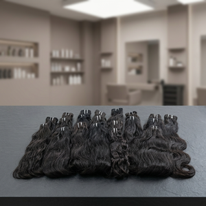 MEJOR PELO DEL TEMPLO INDIO SIN PROCESAR DOBLE DIBUJO 100% EXTENSIONES DE CABELLO HUMANO REAL CON CUTICULAS ALINEADAS - Product Image 2