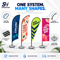 Drapeau publicitaire personnalisé en plumes écologiques, portable, en polyester, imprimé numériquement, résistant au vent jusqu'à 35 mph, avec mât en fibre de carbone complet