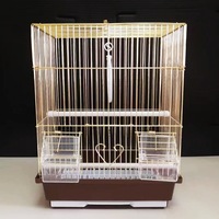 Cage d'élevage pliable plaquée or pour oiseaux, idéale pour perroquets et canaris - Vente en gros