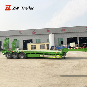 Semirremolque de Plataforma Baja ZW de 3/4 Ejes, 25-30 Toneladas, Remolque de Acero con Suspensión Neumática, <span class=keywords><strong>13m</strong></span> de Longitud, en los Emiratos Árabes Unidos - Product Image 5