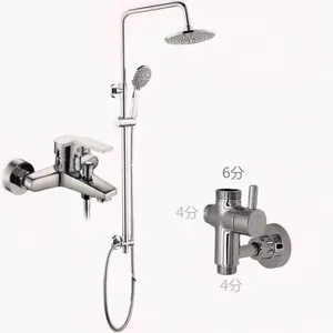 Factory Hot Sales Polished Chrome Brass Bathroom Shower Mixer Set