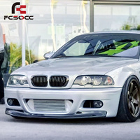 Lèvre avant en fibre de carbone style CSL pour BMW Série 3 M3 E46 1998-2006, diffuseur de pare-chocs avant, spoiler, accessoires extérieurs de voiture
